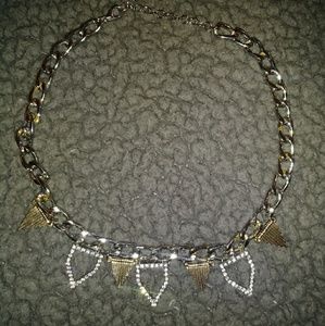 Silver and gold necklace